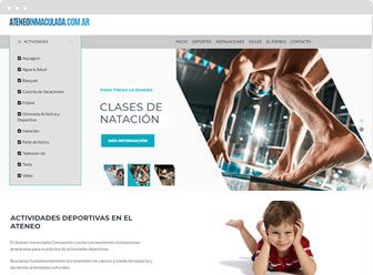 Desarrollo de sitio web - Ateneo Inmaculada